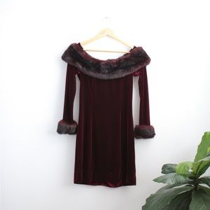 Vintage Aspeed Burgundy Longsleeve Holiday Dress Sz: M